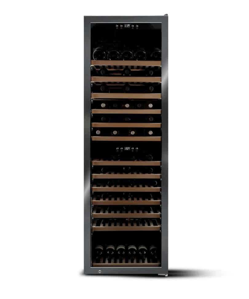 Professioneller klimatisierter Weinkühlschrank 150 Burgunderflaschen, dark