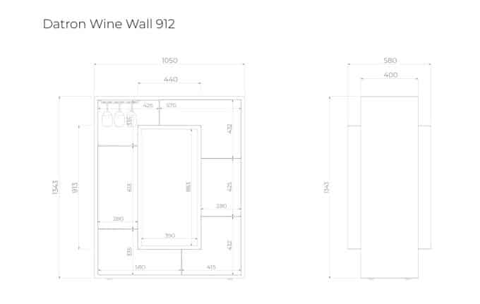 Die Datron Wine Wall 912 ohne Weinkühlschrank